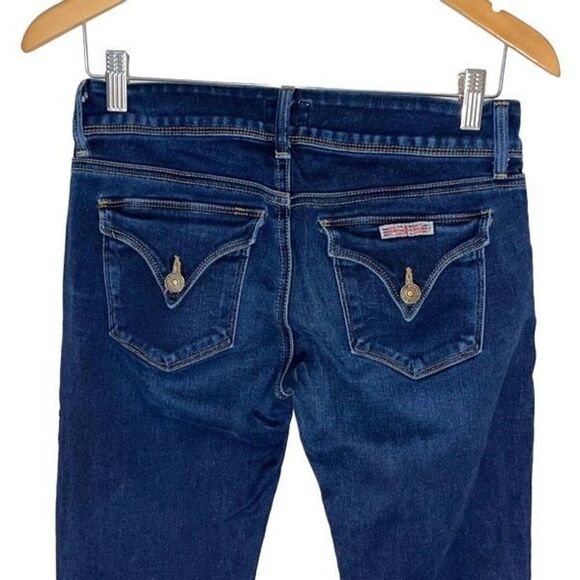 Hudson Denim Jeans Size 27 Low Rise Boot cut Raw Edge Dark Wash - Picture 3 of 12